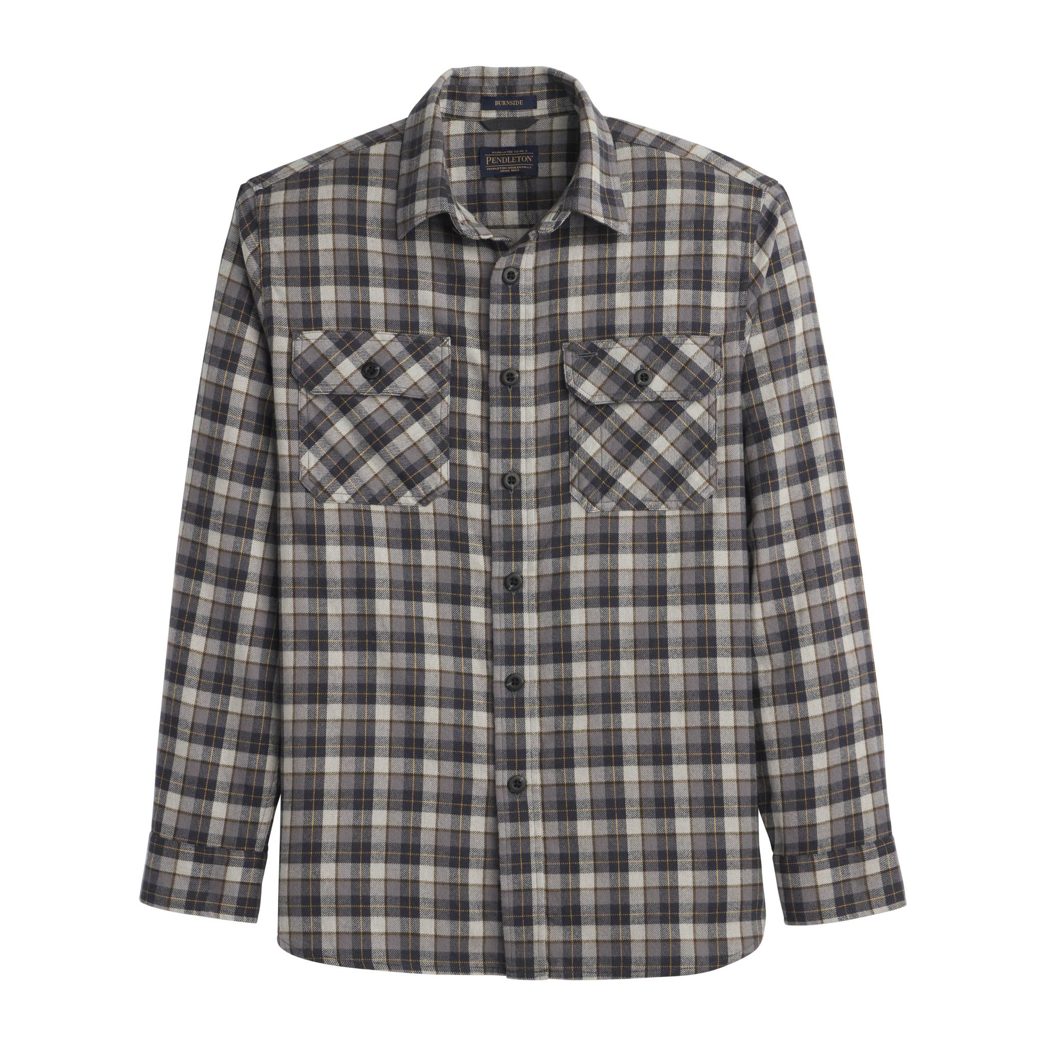 Burnside Flannel Shirt- Grey Multi Plaid